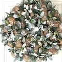 Lambs Ear Burlap Wreath, Everyday wreath with options