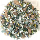 Lambs Ear Burlap Wreath, Everyday wreath with options