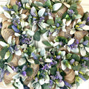 Lambs Ear Burlap Wreath, Everyday wreath with options