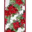 2.5" x 10yd Poinsettia Garland/Fused