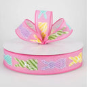 Pink Easter Bunny Patterns Ribbon 1.5 inch