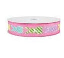 Pink Easter Bunny Patterns Ribbon 1.5 inch