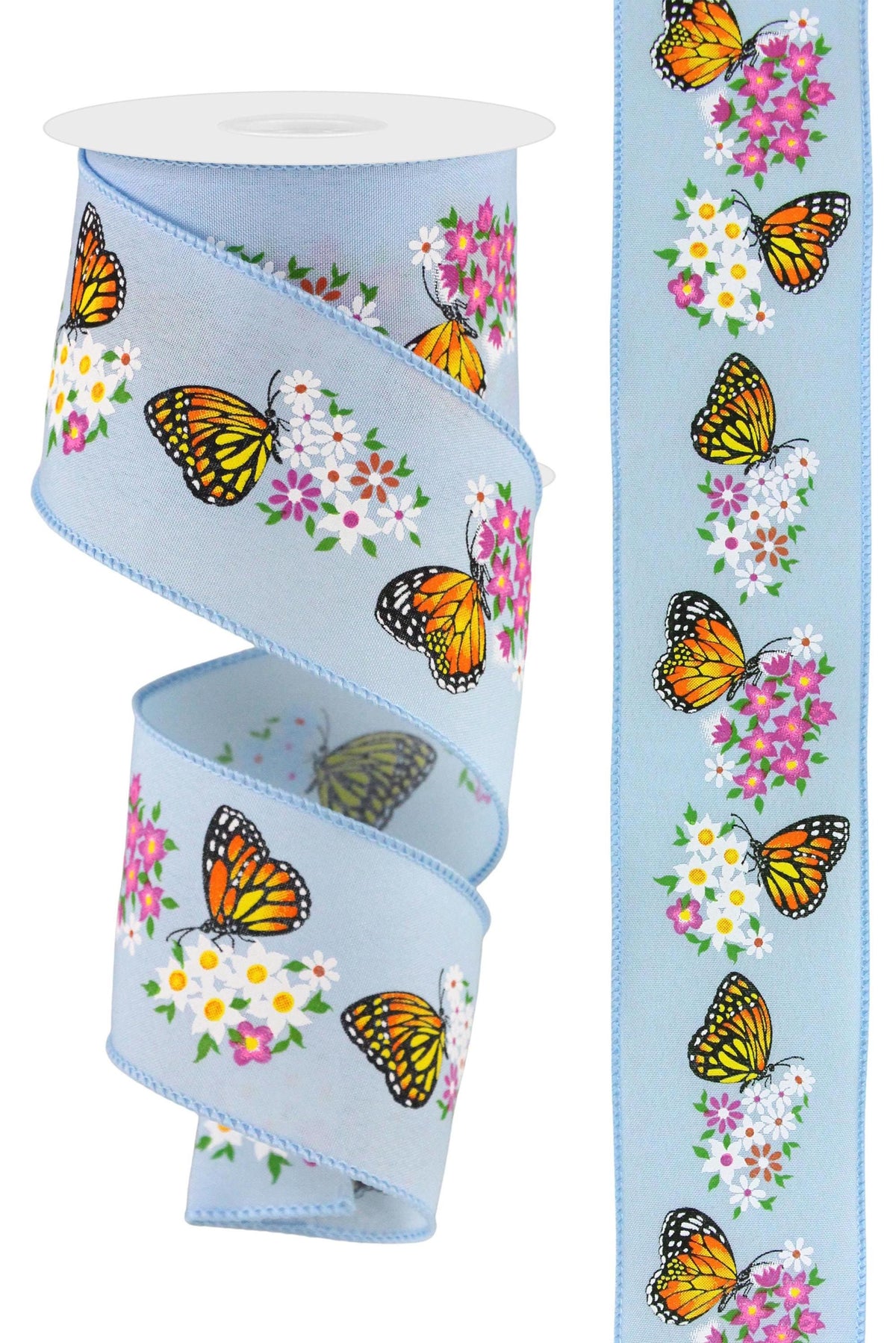 2.5" Light Blue Butterfly Ribbon (10 Yards)