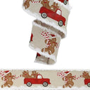 Gingerbread Ribbon with Tinsel edge, 2.5 Inch, 10 Yard Roll