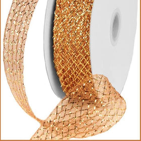 Deco Flex es 1.5" (10 Yards) Brown W/18K Gold Foil