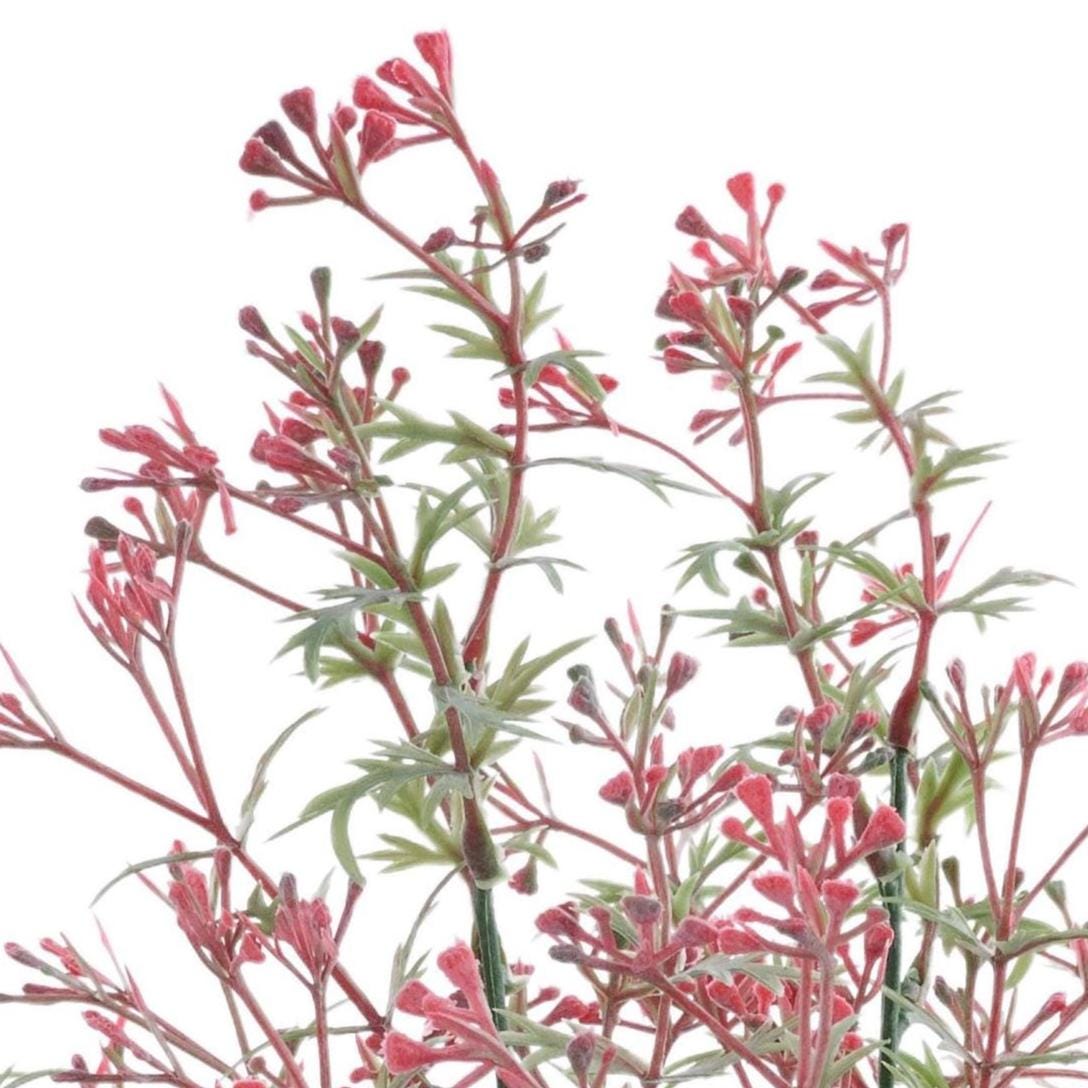 Artificial Red Wildflower Bush - Baby's Breath - Ideal Filler Flower for Floral Designs (20-Inch)