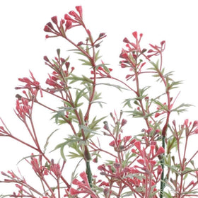 Artificial Red Wildflower Bush - Baby's Breath - Ideal Filler Flower for Floral Designs (20-Inch)