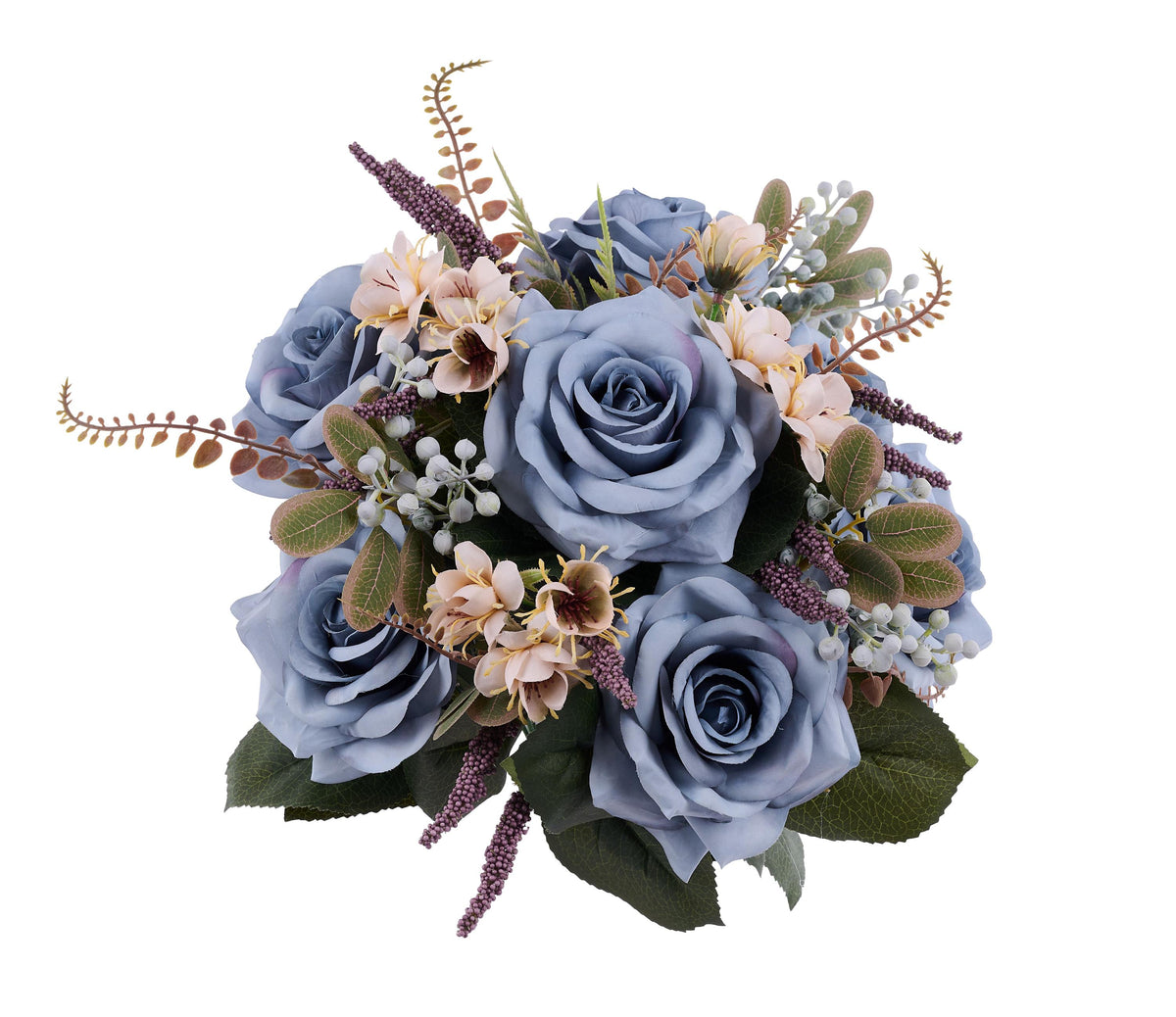 Smoke Blue Rose Fern Bush (17-Inch)