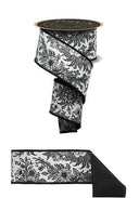 Black White Toile-Chinoiserie Floral/Fused (10 Yards)