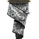 Black White Toile-Chinoiserie Floral/Fused (10 Yards)
