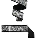Black White Toile-Chinoiserie Floral/Fused (10 Yards)