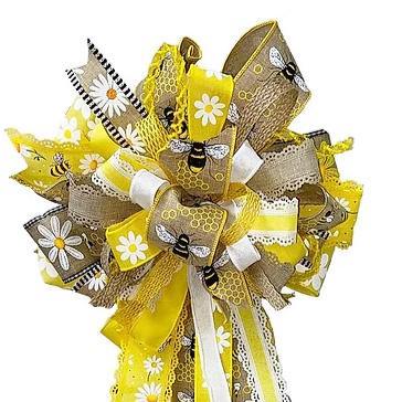 Yellow Bumble Bee Daisy Ribbon (10 Yards)