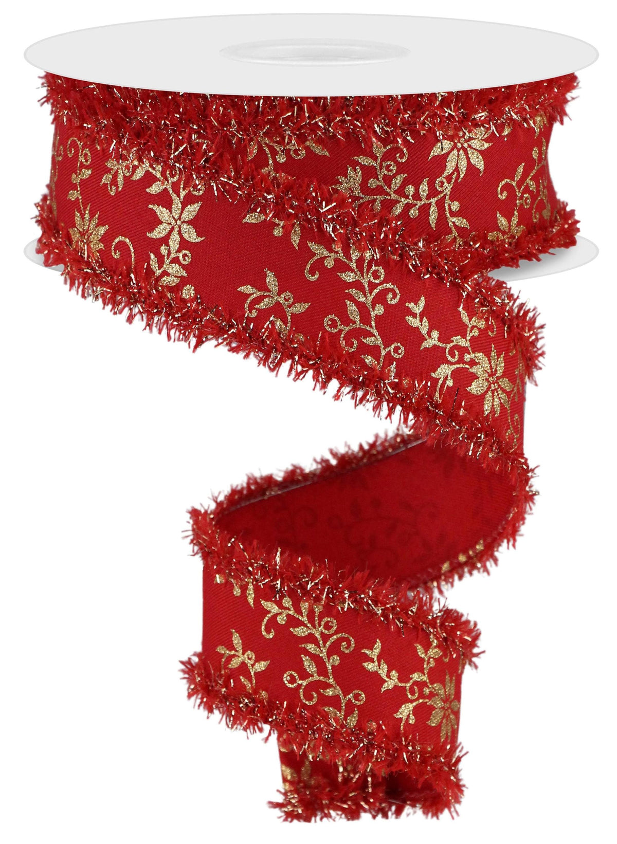 1.5" Red Gold Mini Poinsettia (10 Yards)