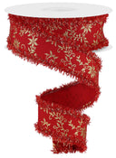 1.5" Red Gold Mini Poinsettia (10 Yards)