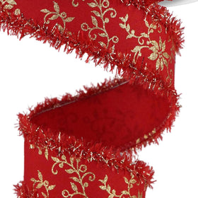 1.5" Red Gold Mini Poinsettia (10 Yards)