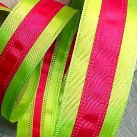 1.5" Lime and Red Christmas Ribbon (50 Yards)