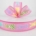 Pink Easter Bunny Patterns Ribbon 1.5 inch
