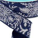Navy Blue Poinsettia Ribbon 1.5" (10 Yards)