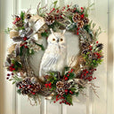 Winter Owl Wreath, Woodland Decor