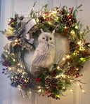 Winter Owl Wreath, Woodland Decor