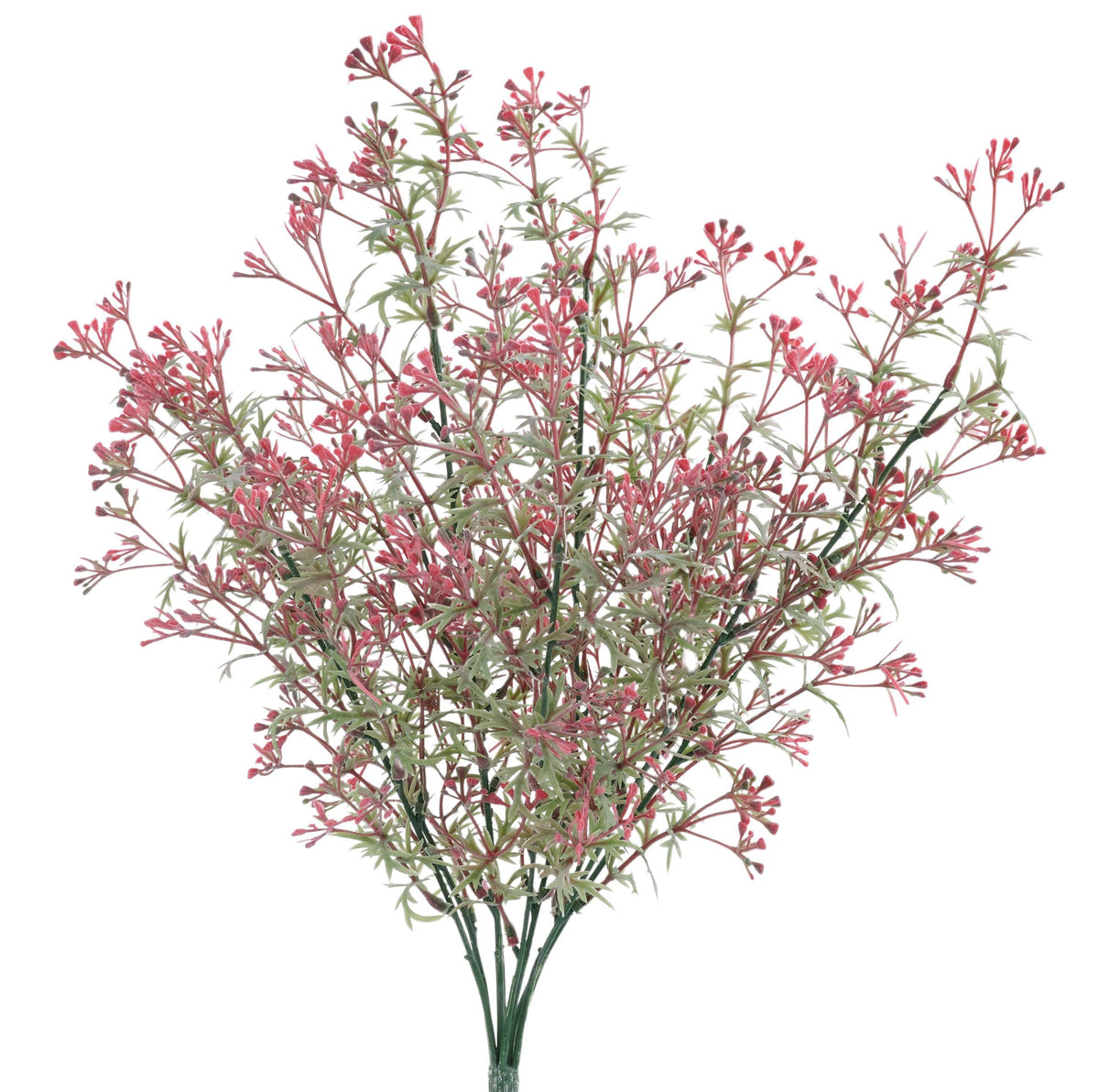 Artificial Red Wildflower Bush - Baby's Breath - Ideal Filler Flower for Floral Designs (20-Inch)