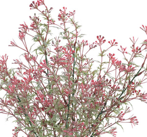 Artificial Red Wildflower Bush - Baby's Breath - Ideal Filler Flower for Floral Designs (20-Inch)