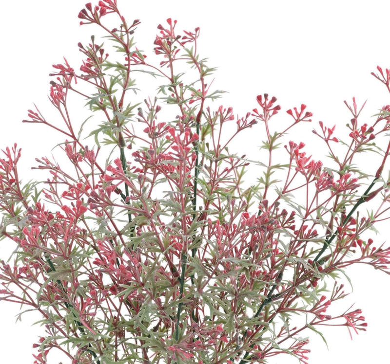 Artificial Red Wildflower Bush - Baby's Breath - Ideal Filler Flower for Floral Designs (20-Inch)