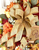 Everyday White Patriotic Memorial Wreath Front Door, Service Member, Military, Funeral