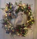 Winter Owl Wreath, Woodland Decor