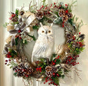 Winter Owl Wreath, Woodland Decor