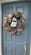 Winter Owl Wreath, Woodland Decor