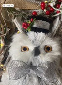 Winter Owl Wreath, Woodland Decor