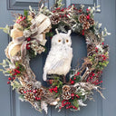 Winter Owl Wreath, Woodland Decor
