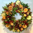 Fall-Winter Wreath with Bright Oranges, Apple Slices, Pinecones & Cinnamon Fragrance