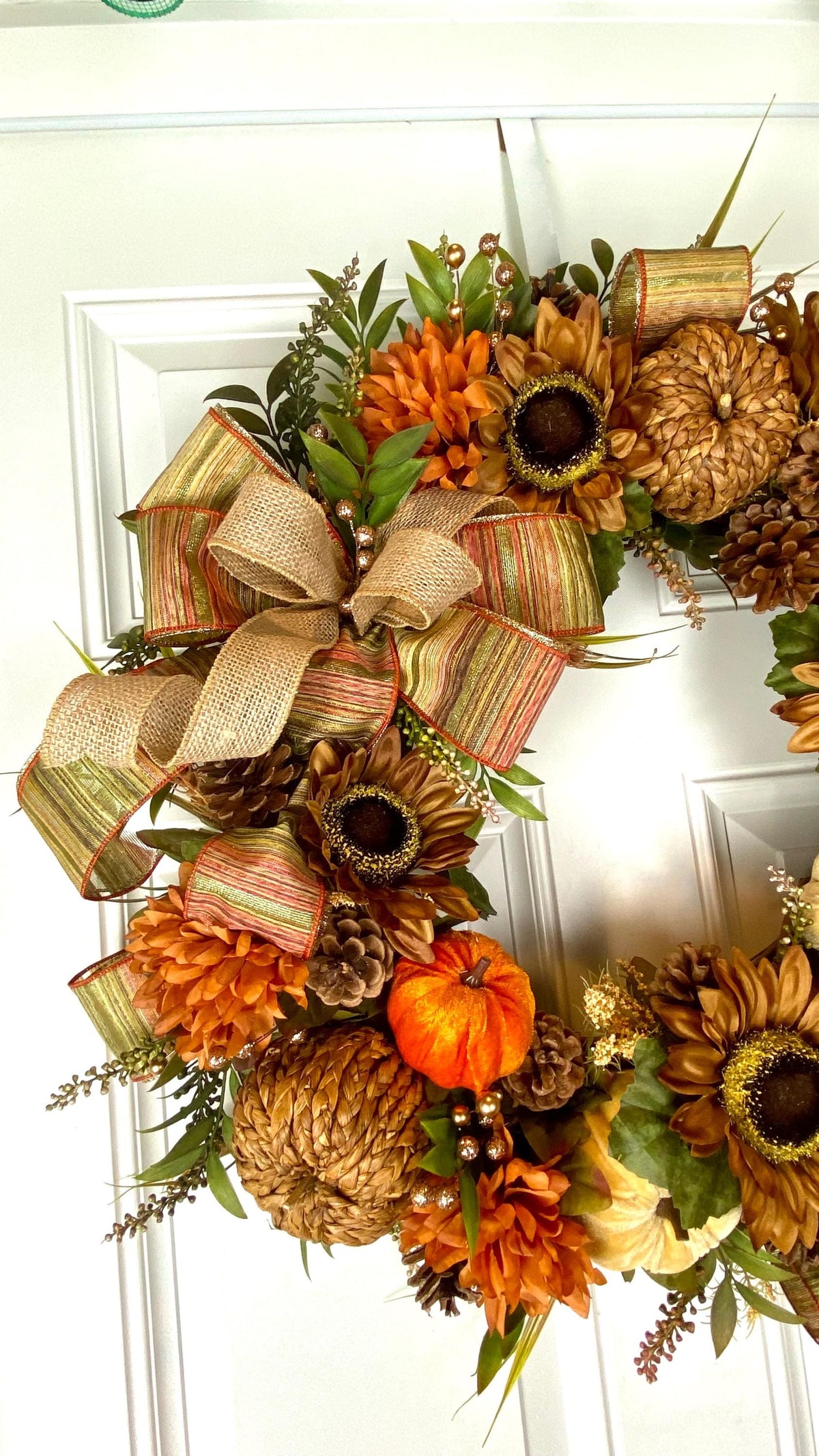 Fall Sunflower Wreath: Autumn Harvest Wreath