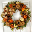 Fall Sunflower Wreath: Autumn Harvest Wreath