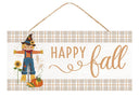 12" Wooden Sign: Happy Fall Wreath Sign