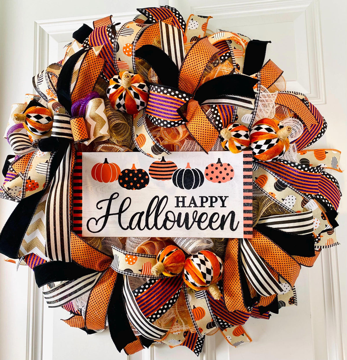 Halloween Decor, Pumpkin, Fall Wreath, Autumn, Home Decor