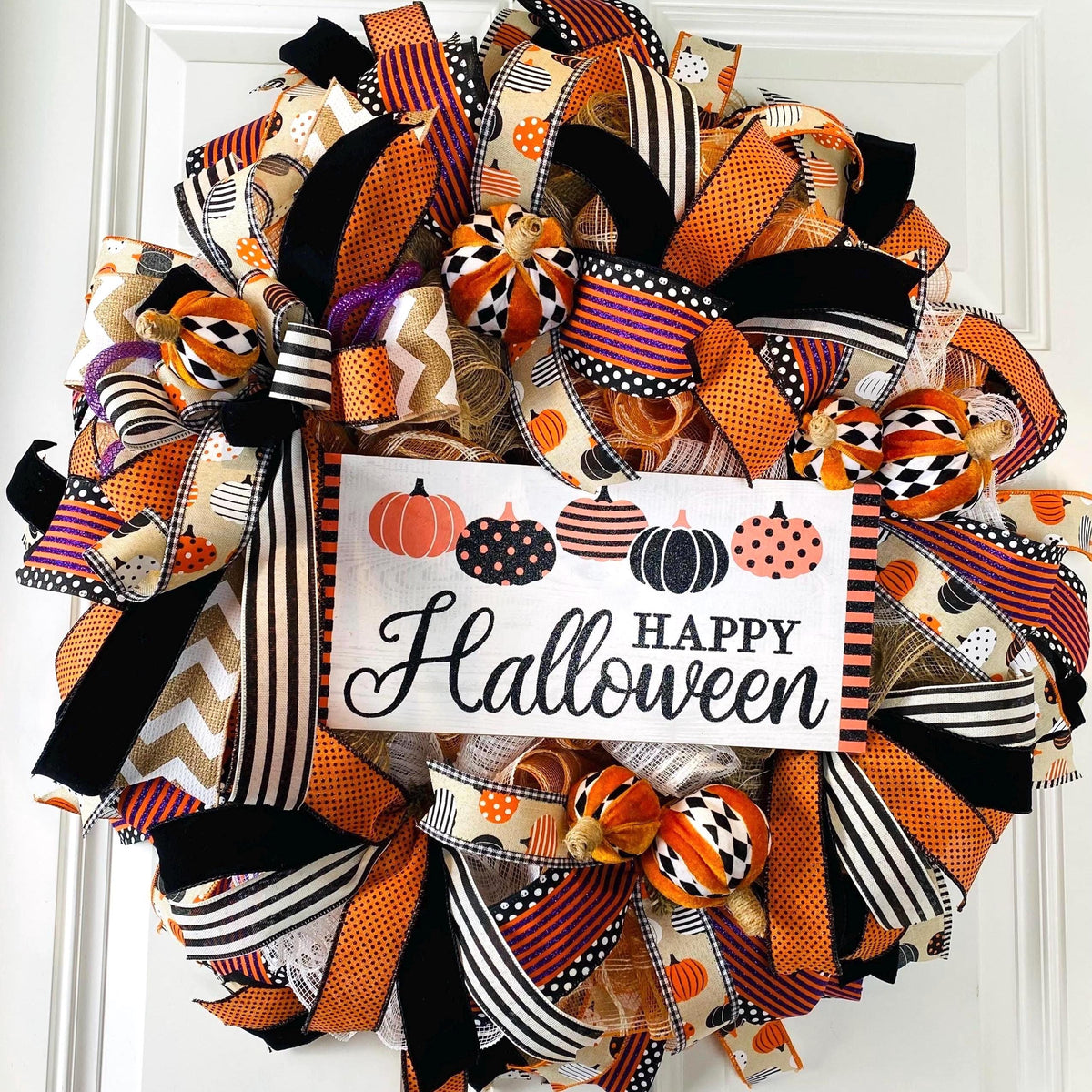 Halloween Decor, Pumpkin, Fall Wreath, Autumn, Home Decor