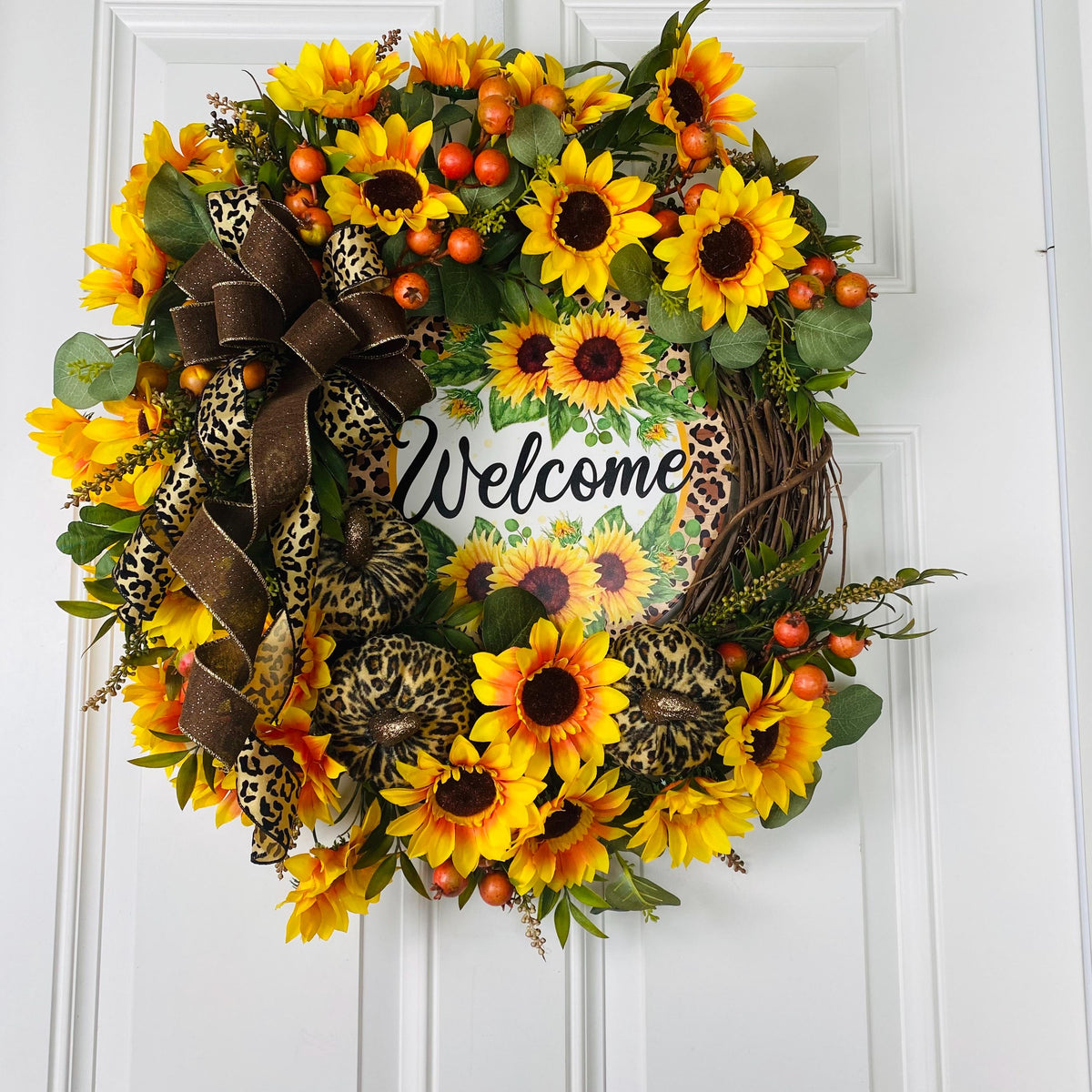 Fall Sunflower Wreath: Farmhouse Front Door Decor