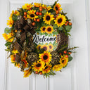 Fall Sunflower Wreath: Farmhouse Front Door Decor