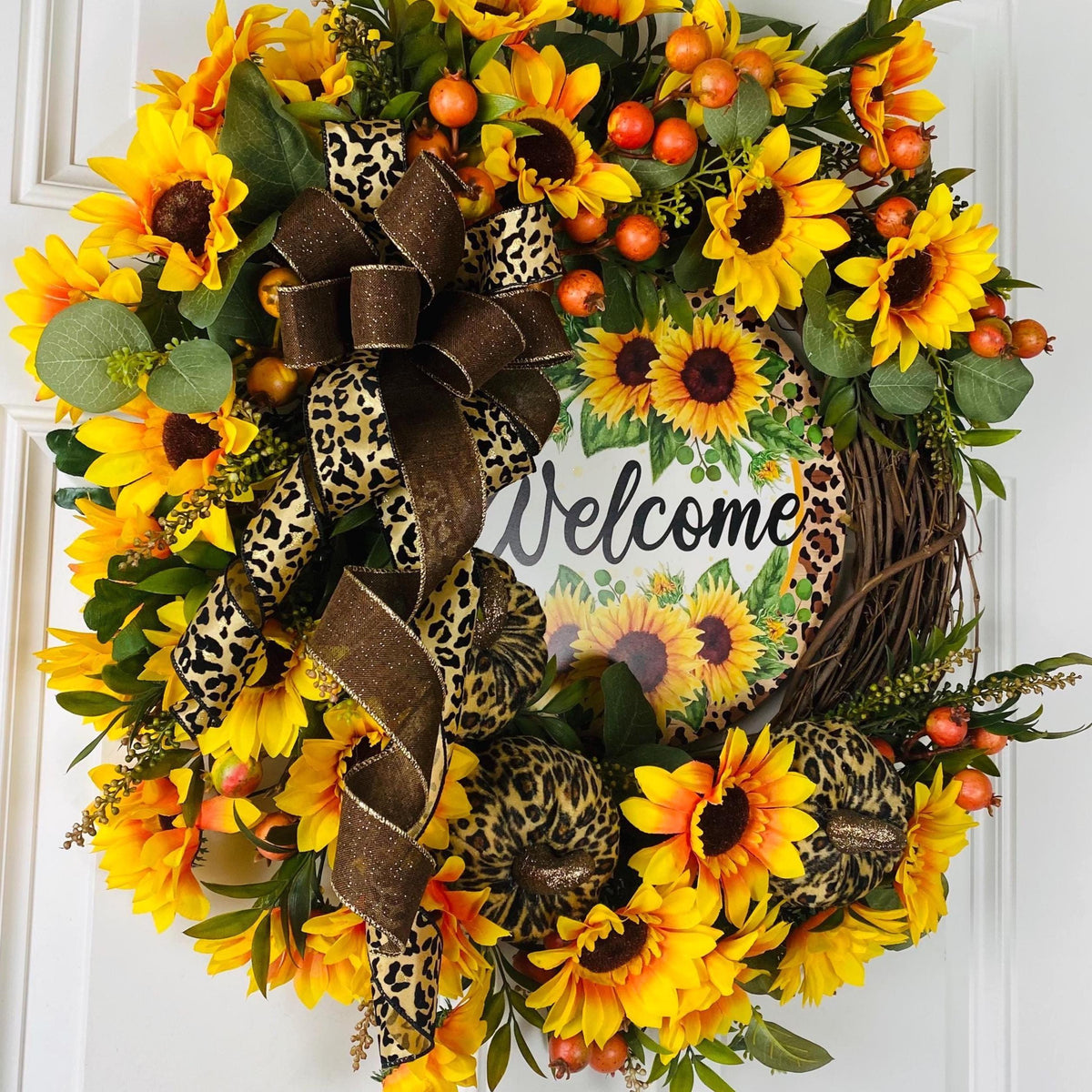 Fall Sunflower Wreath: Farmhouse Front Door Decor