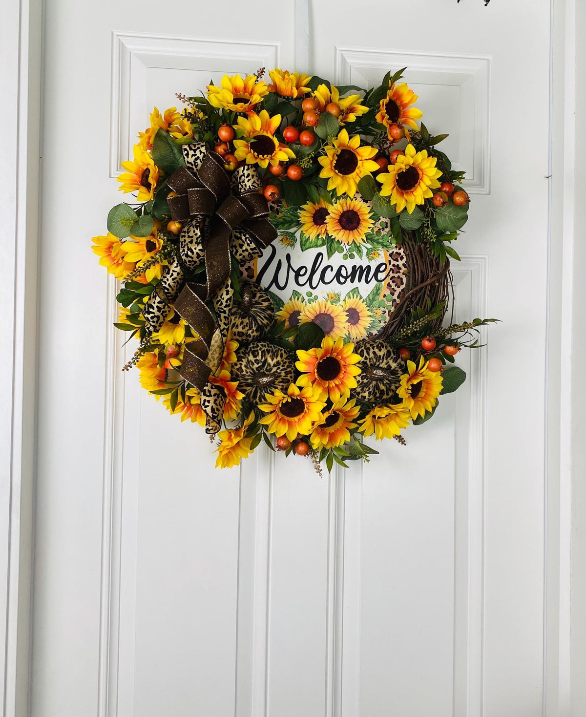Fall Sunflower Wreath: Farmhouse Front Door Decor