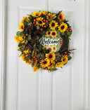 Fall Sunflower Wreath: Farmhouse Front Door Decor