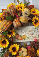 Fall Sunflower Wreath: Elegant Farmhouse Front Door Decor