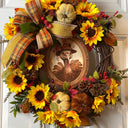 Fall Sunflower Wreath: Elegant Farmhouse Front Door Decor