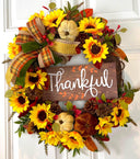Fall Sunflower Wreath: Elegant Farmhouse Front Door Decor