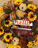 Fall Sunflower Wreath: Elegant Farmhouse Front Door Decor