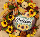 Fall Sunflower Wreath: Elegant Farmhouse Front Door Decor