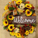Fall Sunflower Wreath: Elegant Farmhouse Front Door Decor